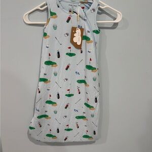 Angel Dear Baby Golf Print Outfit - Light Blue